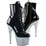 Pleaser ADORE-1020LG Boots Silver Glitter