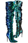 Pleaser COURTLY 3011 Boots Green