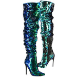 Pleaser COURTLY 3011 Boots Green