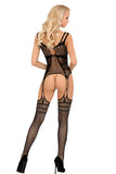 Livia Corsetti Raphaela Bodystocking Black | Angel Clothing