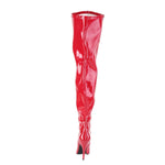 Pleaser Pink Label SEDUCE-3000WC Boots Red WIDE CALF | Angel Clothing