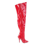 Pleaser Pink Label SEDUCE-3000WC Boots Red WIDE CALF | Angel Clothing