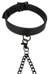 Vegan Fetish Neck Collar with Nipple Clamps and Whip