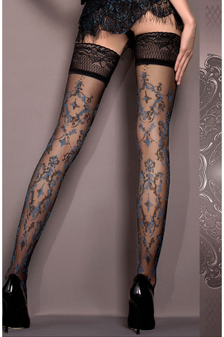 Ballerina 416 Hold Ups Stockings Black | Angel Clothing