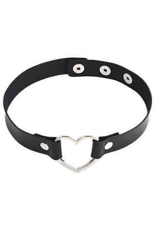 Black Gothic Heart Choker | Angel Clothing