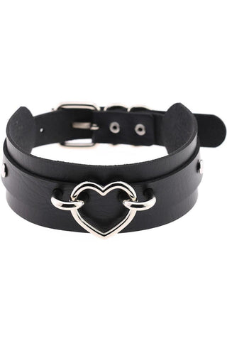 Black Gothic Heart Collar | Angel Clothing