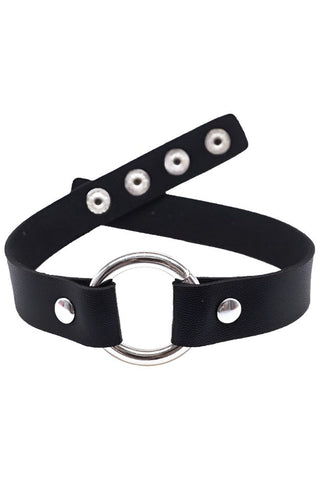 Black Gothic O-Ring Collar | Angel Clothing