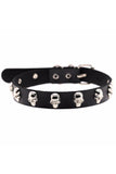 Black Gothic Skull Stud Collar | Angel Clothing