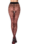 Black Secret BS135 Crotchless Tights | Angel Clothing