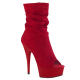 Pleaser DELIGHT-1031 Boots Red | Angel Clothing