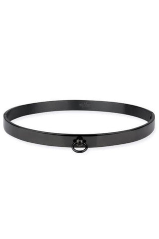 Echt etNox Story of O Black Steel Ring Fetish Choker | Angel Clothing