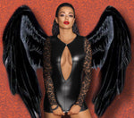 Noir Handmade Short Powerwetlook Dress | Angel Clothing