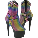 Pleaser ADORE-1029RS Rainbow Boots