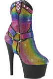 Pleaser ADORE-1029RS Rainbow Boots | Angel Clothing