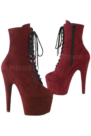 Pleaser ADORE-1020FS Boots Burgundy | Angel Clothing