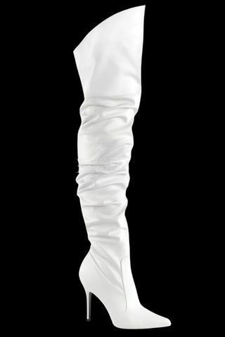 Pleaser CLASSIQUE 3011 Boots White | Angel Clothing