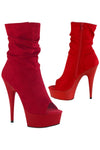 Pleaser DELIGHT-1031 Boots Red | Angel Clothing