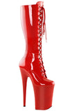 Pleaser INFINITY-2020 Boots Red | Angel Clothing