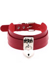 Red Heart Padlock Collar | Angel Clothing