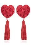 Red Rose Heart Nipple Tassles | Angel Clothing