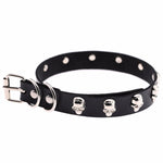 Black Gothic Skull Stud Collar | Angel Clothing