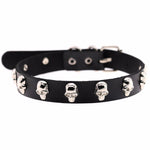 Black Gothic Skull Stud Collar | Angel Clothing