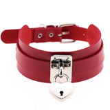 Red Heart Padlock Collar | Angel Clothing