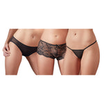 Cottelli Lingerie 3 Panty Set (M) | Angel Clothing